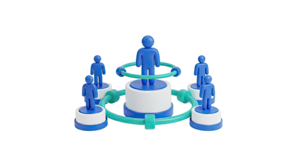 3D Network of People Connected