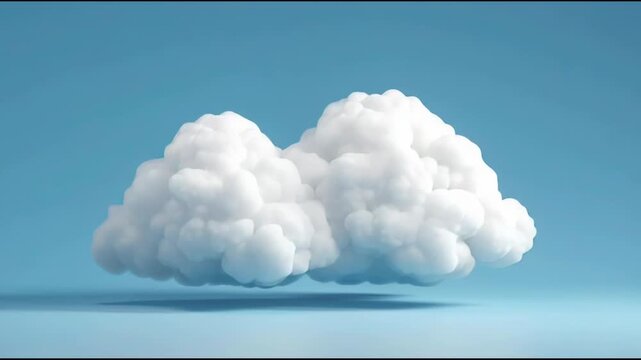 Simple cloud symbolizing cloud accounting icon concept for efficient online business management software solutions. Floating Cloud Symbol for Online Accounting &ndash; Animated Video Version