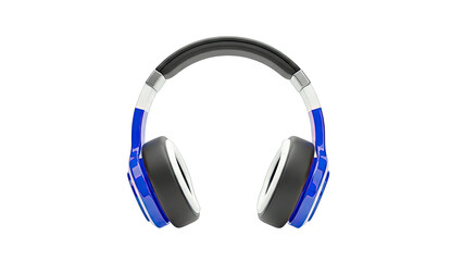 Blue and White Over-Ear Headphones