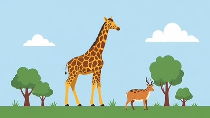 giraffe in the woods
