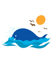 Fototapeta premium dolphin jumping in water