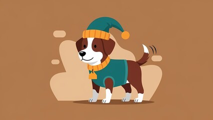 illustration of a cartoon dog