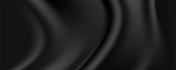 Smooth elegant black satin texture abstract background. Luxurious background design,background abstract modern,
