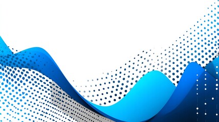 A vibrant abstract background featuring waves of blue, blending seamlessly with dotted patterns to create a dynamic and modern visual effect for creative projects.