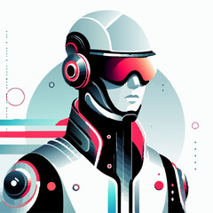 Futuristic character robot