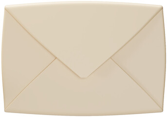 3D mail icon isolate on white background.  3D png illustration