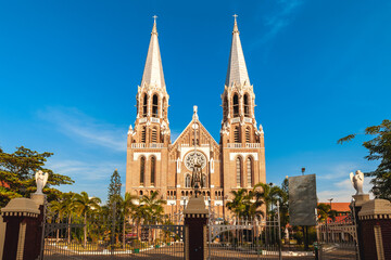 Fototapeta premium entrance of Saint Marys Cathedral located at Yangon in Myanmar