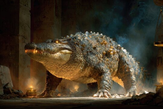 Ammit (Egypt) - a soul-devouring hybrid creature, part crocodile, part lion, part hippopotamus