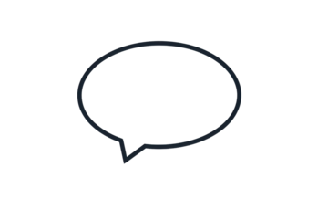 Dark Oval Speech Bubble Outline Communication Icon talk conversation