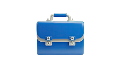 Blue briefcase icon
