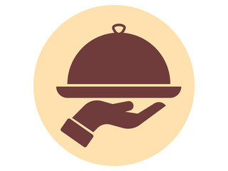 Dish icon. Wedding vector icon. Flat vector illustration.