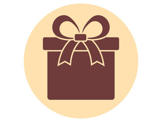 Gift icon. Wedding vector icon. Flat vector illustration.