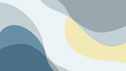 Modern abstract art with blue, gray, and yellow shapes