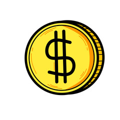 Obraz premium golden dollar sign