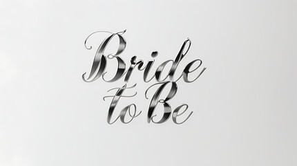 A delicate cursive “Bride to Be” script on a light background 4K HD