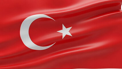 Obraz premium flag of turkey waving Flag 3D Full Screen