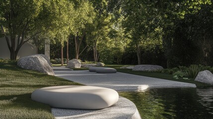 Tranquil garden pathway