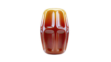 Caramel-colored fluted vase