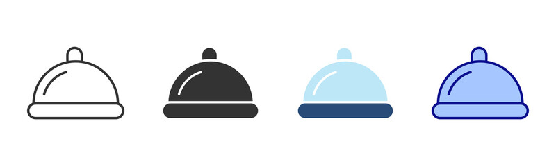 Food Tray Icon Set. Designed In Multi Style © Ponisih