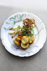 ズッキーニの肉挟み