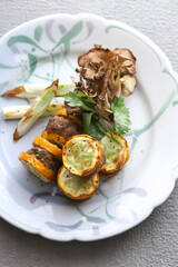 ズッキーニの肉挟み