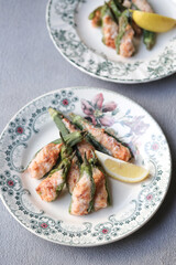 	ししとうの海老包み焼き