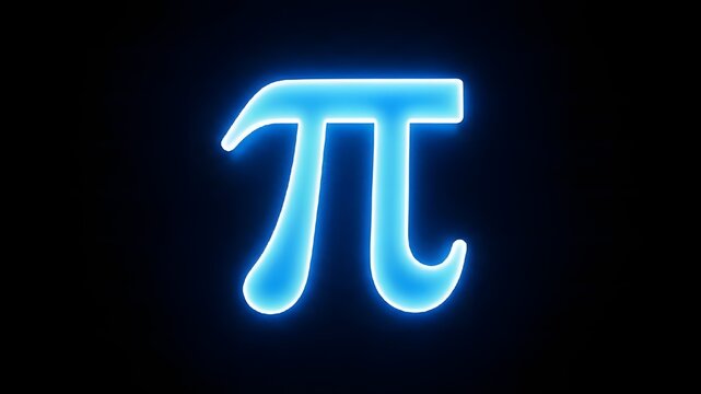 Neon pi symbol