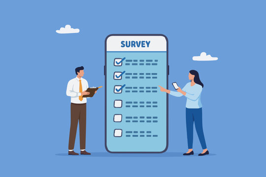 People Taking A Survey