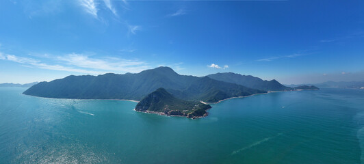Aerial shot of Lvzui Mountain Villa in Dapeng New District, Shenzhen © 晓晓 任