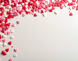 ハート型のお菓子の背景素材/Heart-shaped cookie background material