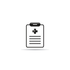 medical record clipboard icon vector illustration