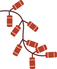 Traditional Chinese Firecrackers for Lunar New Year Festival