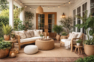 Warm Home Terrace with Natural Atmosphere