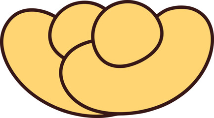 Yellow Cartoon Flower Simple Design.