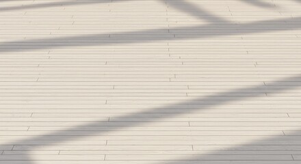 Light beige wooden floor with prominent shadows