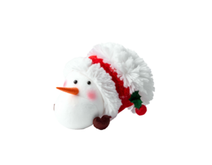 Adorable snowman ornament with festive holiday hat