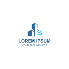 Fototapeta premium Modern Letter N Building Logo Design for Architecture and Construction Business with Creative Illustration