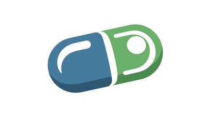 A 3d green plastic cup and bottle isolated on white as a baby toy icon with blue and yellow adhesive tape symbols