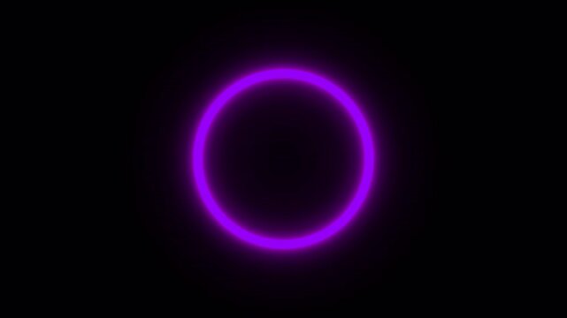  5 second Countdown Neon line Circle countdown timer animation from 5 to 0 second animation on black background video 4k