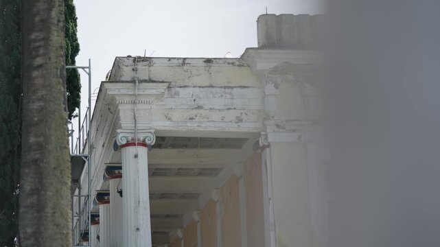 Detail of Achilleion palace in Gastouri on Corfu island, Greece. Achilleion was the summer palace of empress Elisabeth of Austria, also known as Sisi
