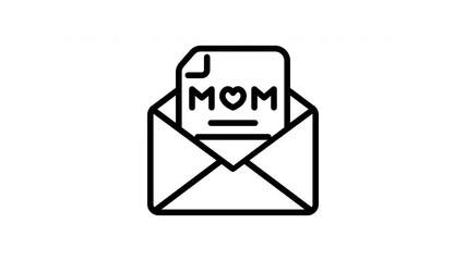 Animated Mom Message Envelope