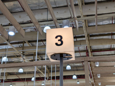 Warehouse aisle number markers for management and navigation - Powered by Adobe