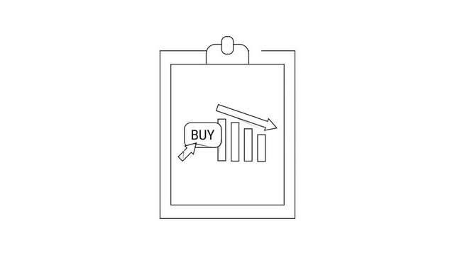Stock Market Analysis - Buy or Sell Decision Illustration.