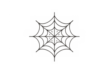 Spider web or cobweb creating a spooky scary trap design, vector icon for halloween and autumn season holiday themes