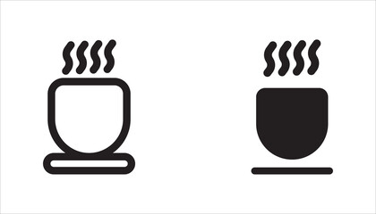 drinks icon set, sparkling water, iced coffee	
