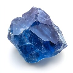 blue crystal on white background