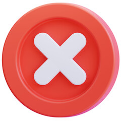 Fototapeta premium 3D Error Wrong Icon