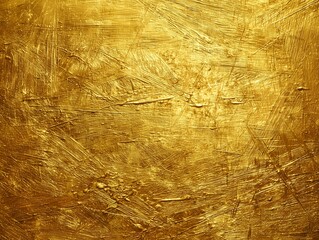 高級感あふれる金色の質感が際立つゴールドテクスチャ背景素材のクローズアップ写真