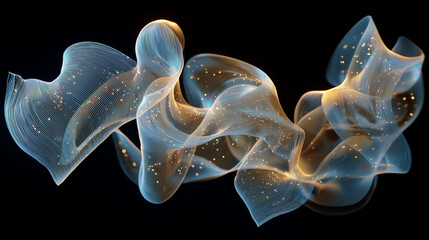 jellyfish on black background