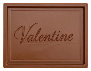 バレンタイン用のチョコ文字プレート/Valentine's Day chocolate letter plate